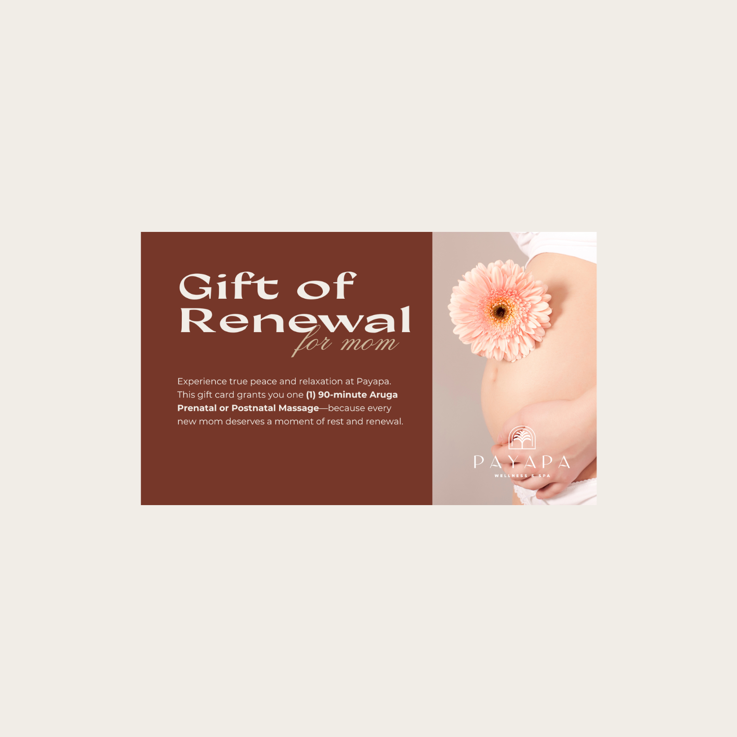 Pregnant / New Mom Gift Certificate (90-min)