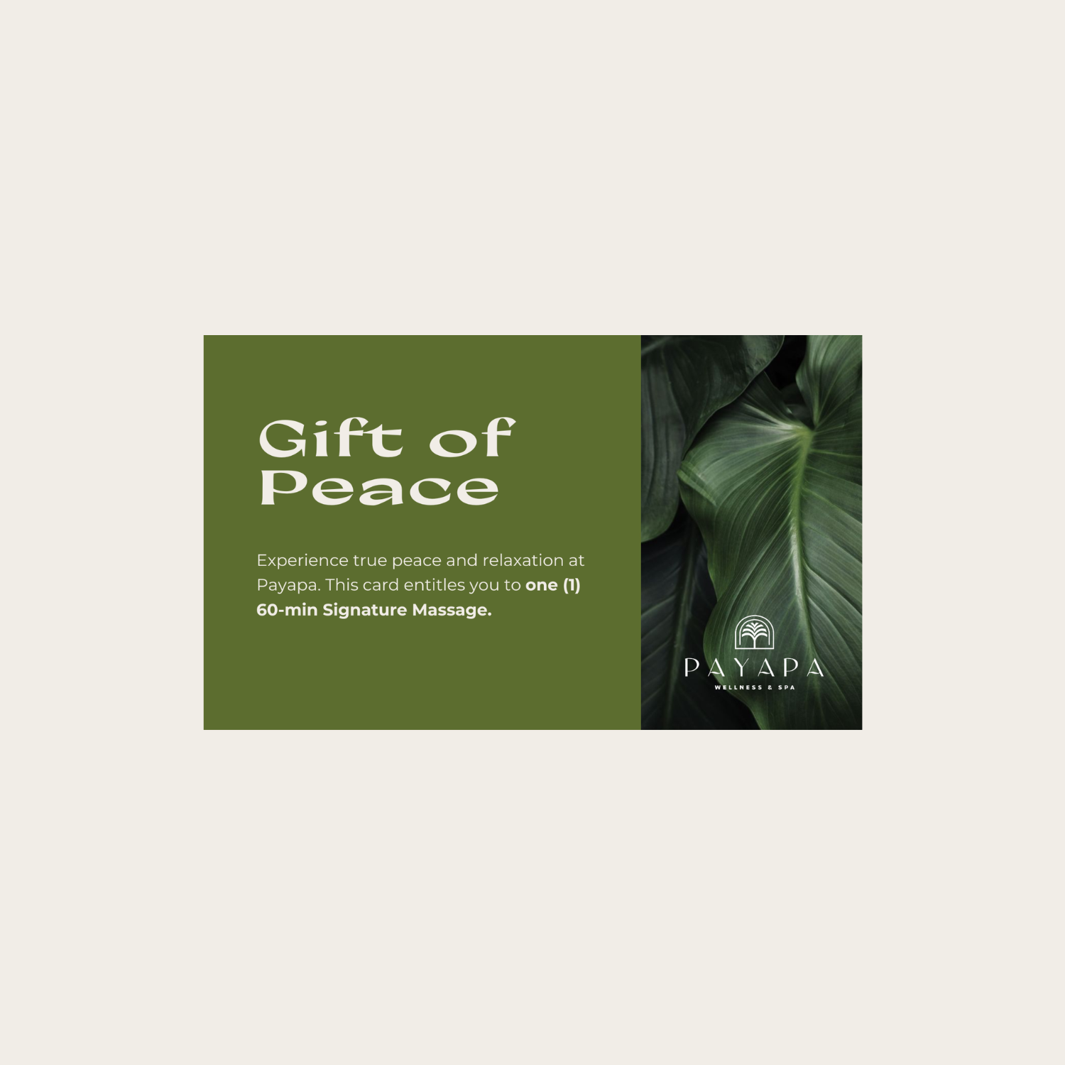 Signature Massage Gift Certificate (60-min)