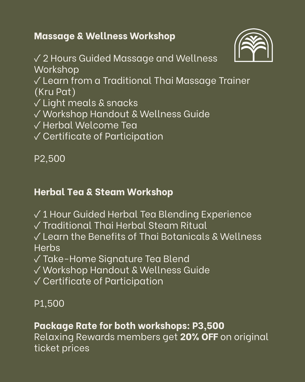 Thai Wellness For Everyday Workshop