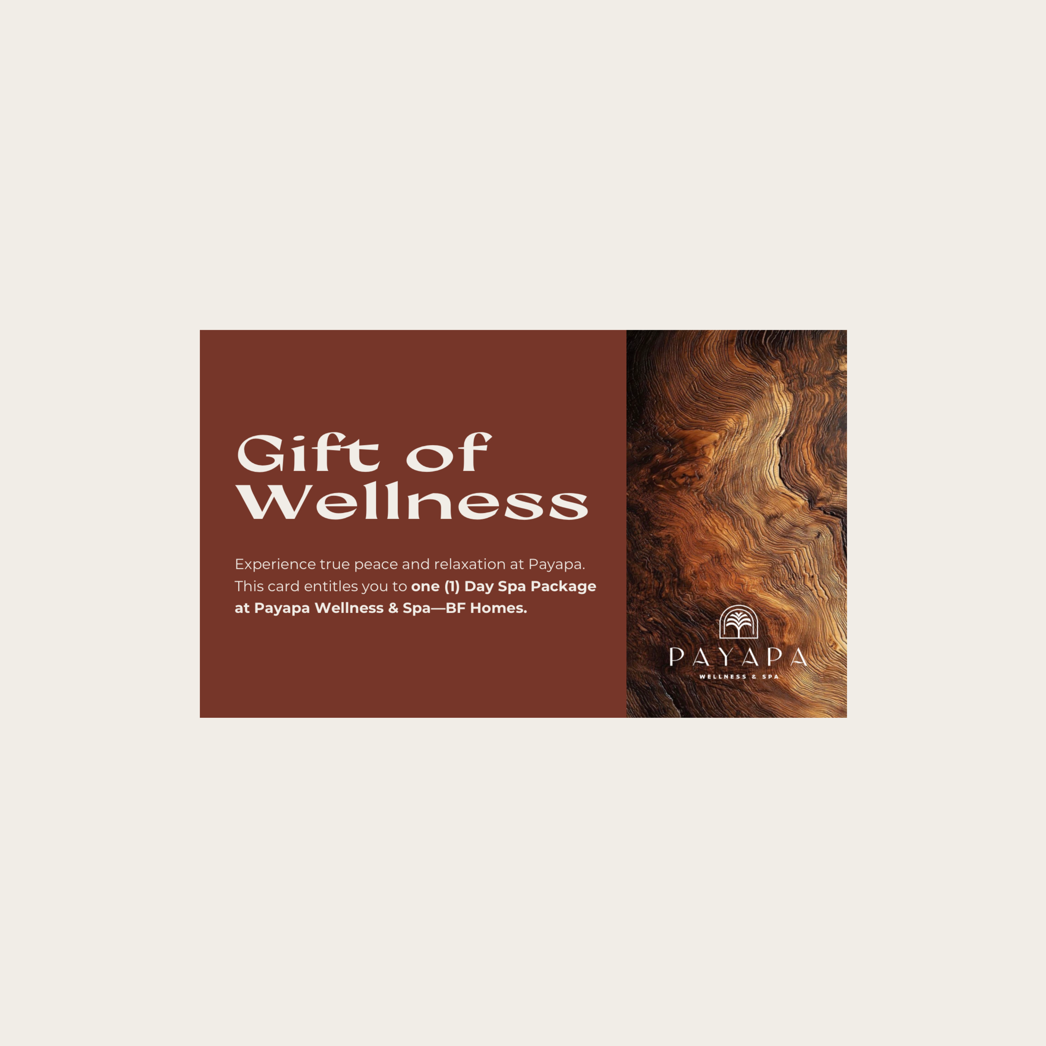 Half-Day Spa Gift Certificate (BF Homes)